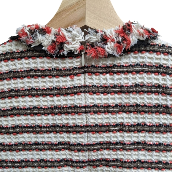 Zara Tweed Blouse Chanel Style Lunch Brunch Old Money, Size XS - Picture 10 of 14